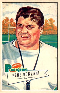 1952 Bowman Small Gene Ronzani #135 Football Card