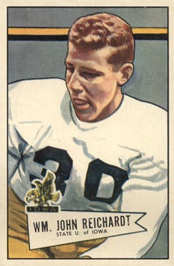 1952 Bowman Small Wm. John Reichardt #113 Football Card