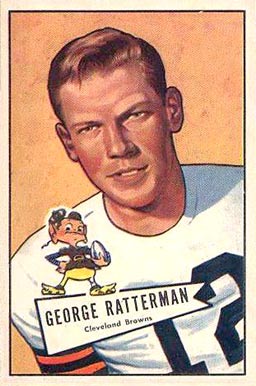 1952 Bowman Small George Ratterman #111 Football Card