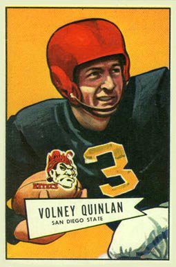 1952 Bowman Small Volney Quinlan #109 Football Card