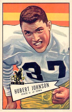 1952 Bowman Small Hubert Johnston #108 Football Card