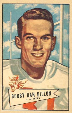 1952 Bowman Small Bobby Dan Dillon #98 Football Card