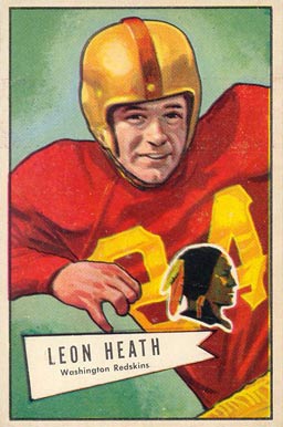 1952 Bowman Small Leon Heath #91 Football Card