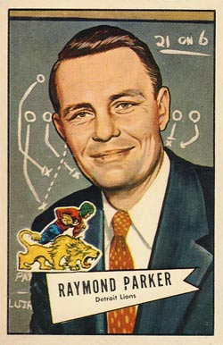 1952 Bowman Small Raymond Parker #84 Football Card