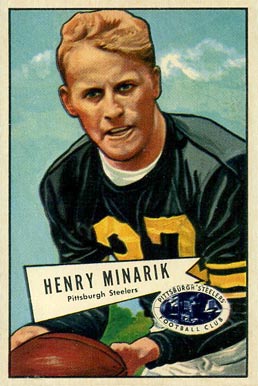 1952 Bowman Small Henry Minarik #82 Football Card