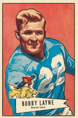 1952 Bowman Small Bobby Layne #78 Football Card