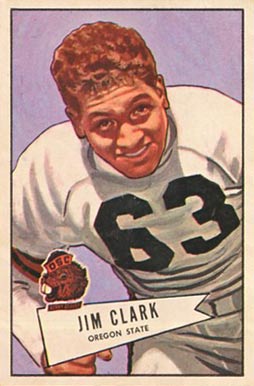1952 Bowman Small Jim Clark #66 Football Card