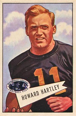 1952 Bowman Small Howard Hartley #64 Football Card