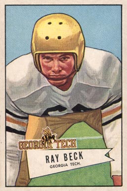 1952 Bowman Small Ray Beck #51 Football Card