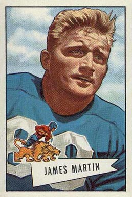 1952 Bowman Small Jim Martin #52 Football Card