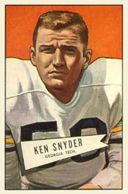 1952 Bowman Small Ken Snyder #22 Football Card