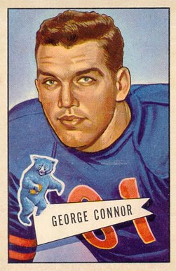 1952 Bowman Small George Connor #19 Football Card