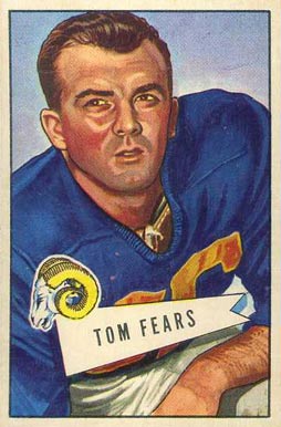 1952 Bowman Small Tom Fears #13 Football Card