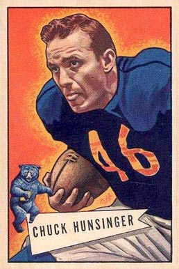 1952 Bowman Small Chuck Hunsinger #7 Football Card