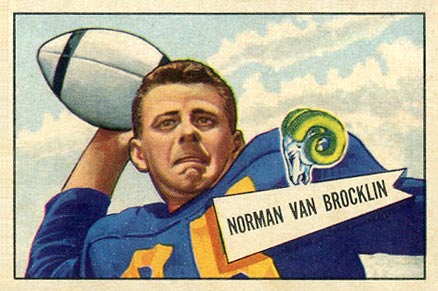 1952 Bowman Small Norm Van Brocklin #1 Football Card