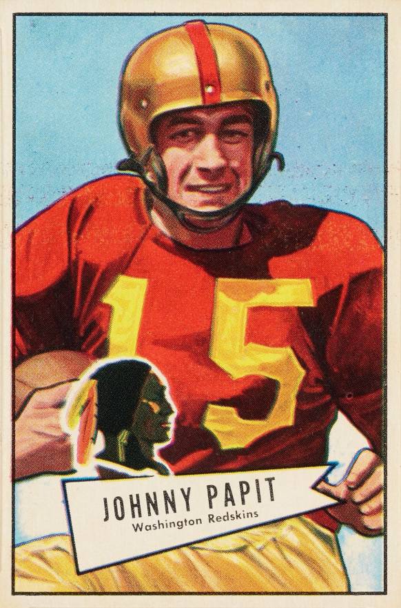 1952 Bowman Small Johnny Papit #143 Football Card