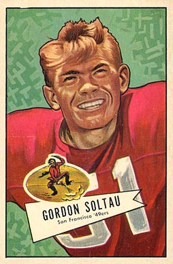 1952 Bowman Small Gordon Soltau #141 Football Card