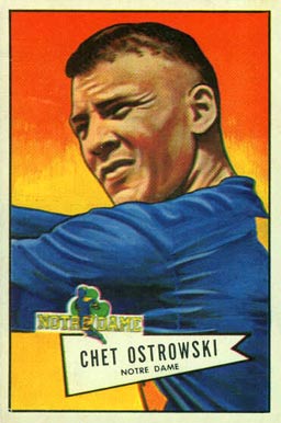 1952 Bowman Small Chet Ostrowski #124 Football Card