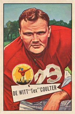 1952 Bowman Small De Witt "Tex" Coulter #71 Football Card