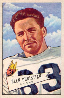 1952 Bowman Small Glen Christian #54 Football Card
