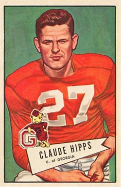 1952 Bowman Small Claude Hipps #41 Football Card