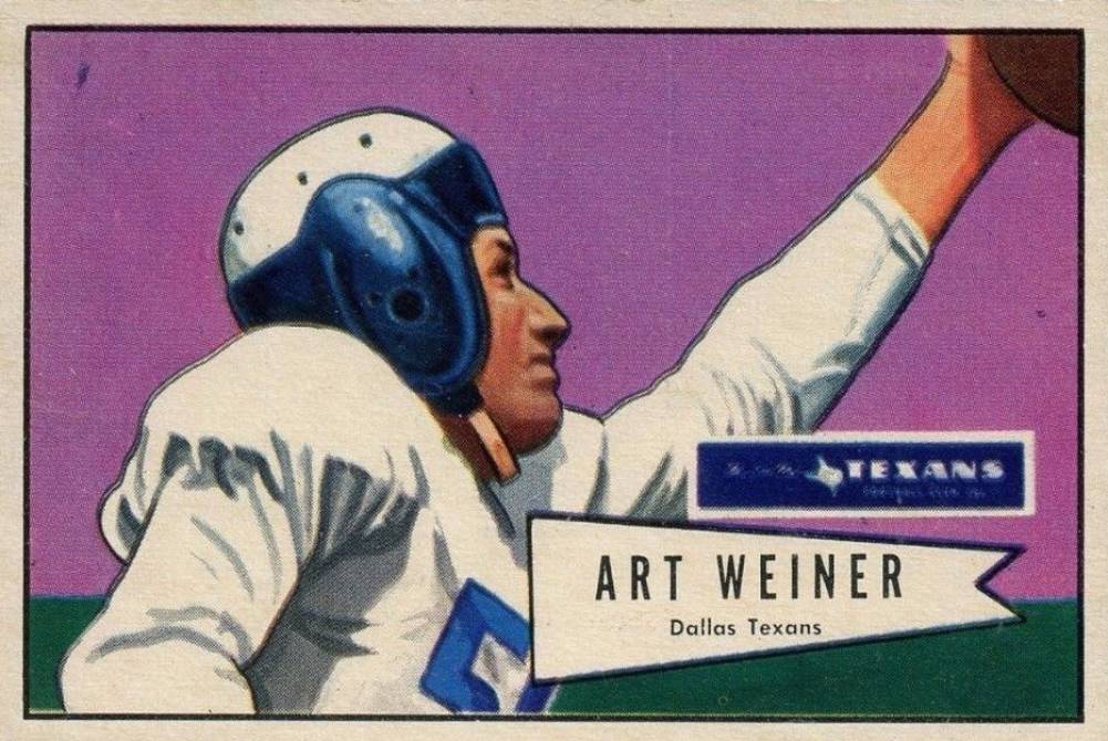 1952 Bowman Small Art Weiner #114 Football Card