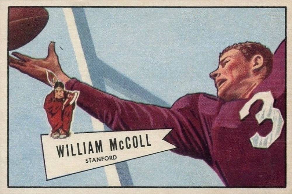 1952 Bowman Small William McColl #60 Football Card