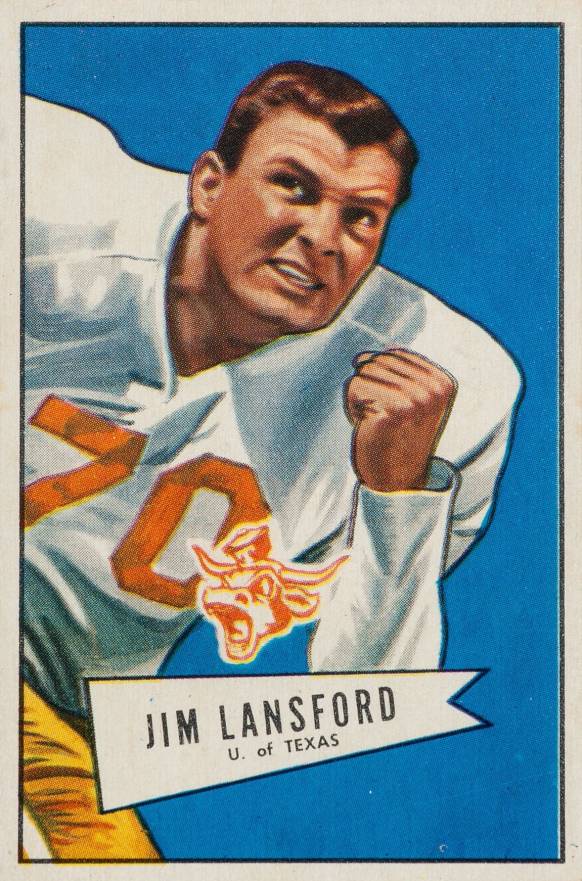 1952 Bowman Small Jim Lansford #144 Football Card