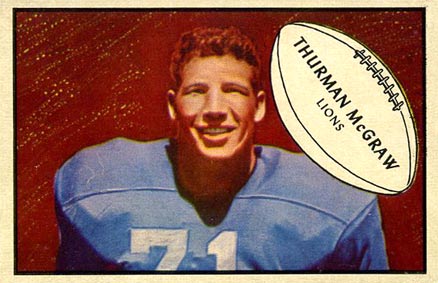1953 Bowman Thurman McGraw #71 Football Card