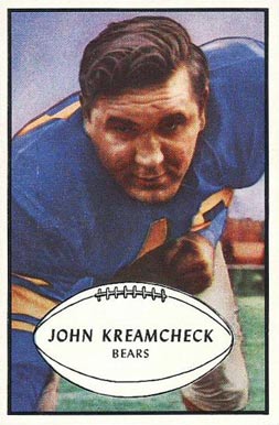 1953 Bowman John Kreamcheck #75 Football Card