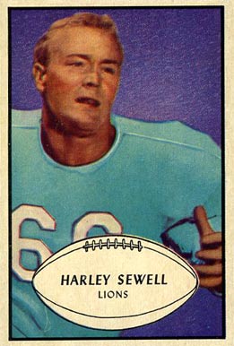 1953 Bowman Harley Sewell #58 Football Card