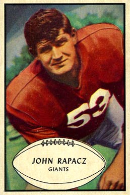 1953 Bowman John Rapacz #57 Football Card