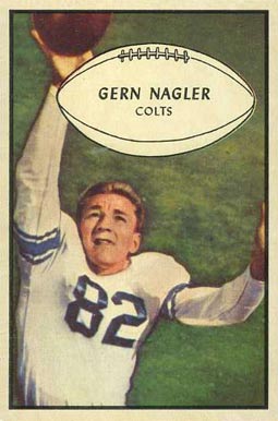 1953 Bowman Gern Nagler #54 Football Card