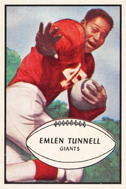 1953 Bowman Emlen Tunnell #53 Football Card