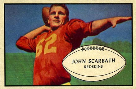 1953 Bowman John Scarbath #50 Football Card
