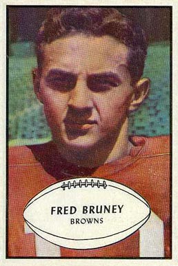 1953 Bowman Fred Bruney #49 Football Card