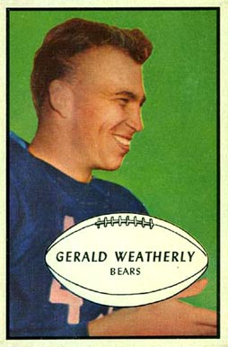1953 Bowman Gerald Weatherly #48 Football Card