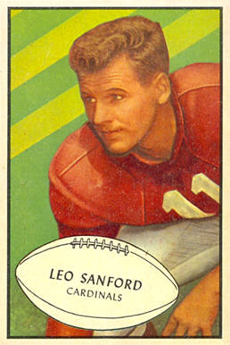 1953 Bowman Leo Sanford #39 Football Card
