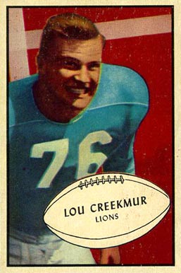 1953 Bowman Lou Creekmur #34 Football Card