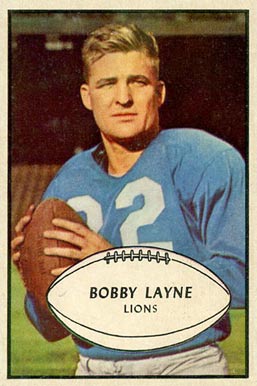 1953 Bowman Bobby Layne #21 Football Card