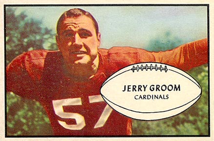 1953 Bowman Jerry Groom #13 Football Card