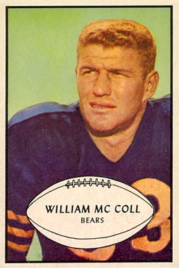 1953 Bowman William McColl #12 Football Card
