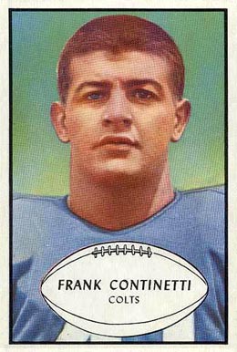 1953 Bowman Frank Continetti #44 Football Card