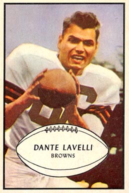 1953 Bowman Dante Lavelli #15 Football Card