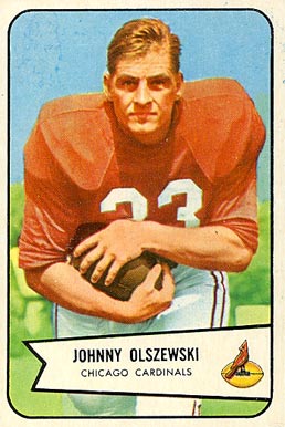 1954 Bowman Johnny Olszewski #117 Football Card