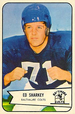 1954 Bowman Ed Sharkey #109 Football Card