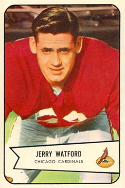 1954 Bowman Jerry Watford #107 Football Card