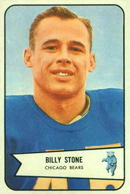 1954 Bowman Billy Stone #106 Football Card