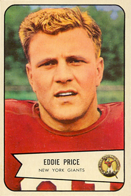 1954 Bowman Eddie Price #86 Football Card
