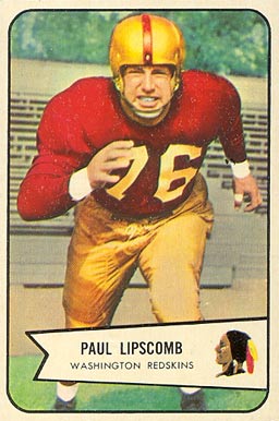 1954 Bowman Paul Lipscomb #83 Football Card
